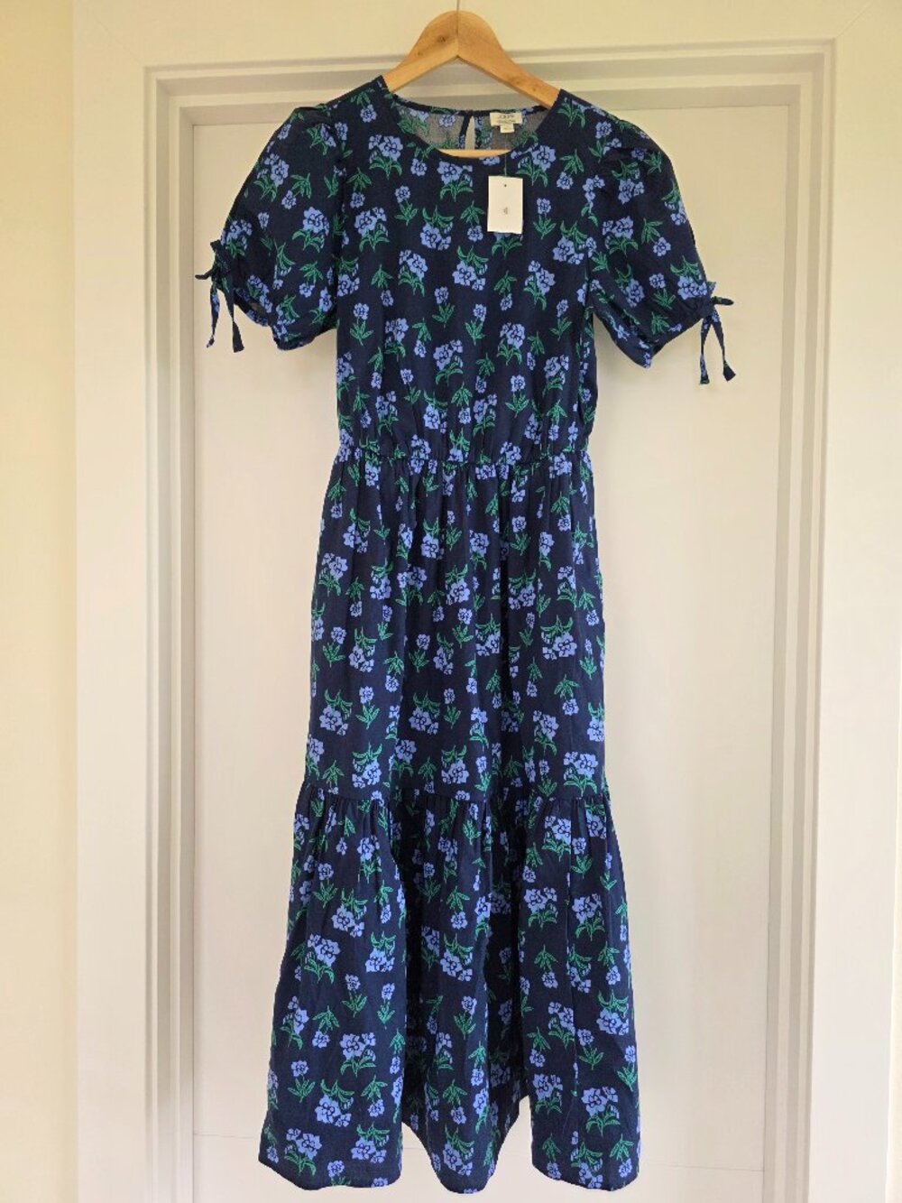 J.Crew NWT Navy Floral Midi Dress – Size 2